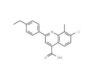 7-Chloro-2-(4-ethylphenyl)-8-methylquinoline-4-carboxylic acid - chemical structure image