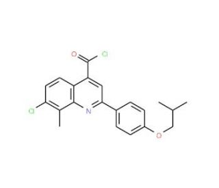 7-chloro-2-(4-isobutoxyphenyl)-8-methylquinoline-4-carbonyl chloride - chemical structure image