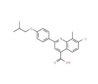 7-Chloro-2-(4-isobutoxyphenyl)-8-methylquinoline-4-carboxylic acid - chemical structure image