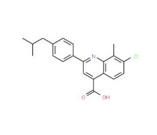 7-Chloro-2-(4-isobutylphenyl)-8-methylquinoline-4-carboxylic acid - chemical structure image