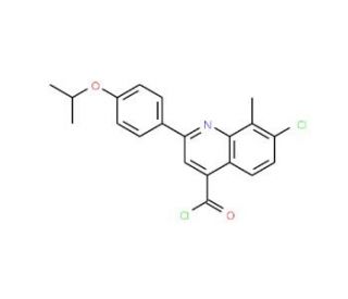 7-chloro-2-(4-isopropoxyphenyl)-8-methylquinoline-4-carbonyl chloride - chemical structure image