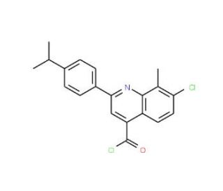7-chloro-2-(4-isopropylphenyl)-8-methylquinoline-4-carbonyl chloride - chemical structure image