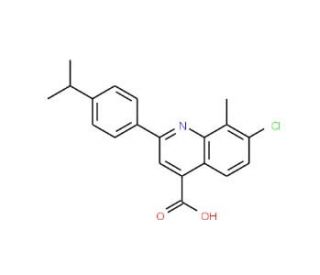 7-Chloro-2-(4-isopropylphenyl)-8-methylquinoline-4-carboxylic acid - chemical structure image