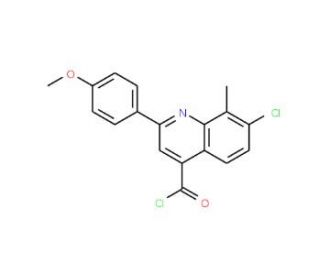 7-chloro-2-(4-methoxyphenyl)-8-methylquinoline-4-carbonyl chloride - chemical structure image