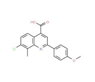 7-Chloro-2-(4-methoxyphenyl)-8-methylquinoline-4-carboxylic acid - chemical structure image