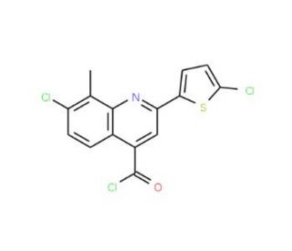7-chloro-2-(5-chloro-2-thienyl)-8-methylquinoline-4-carbonyl chloride - chemical structure image