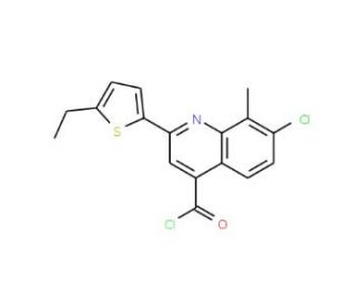 7-chloro-2-(5-ethyl-2-thienyl)-8-methylquinoline-4-carbonyl chloride - chemical structure image
