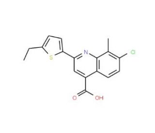 7-Chloro-2-(5-ethylthien-2-yl)-8-methylquinoline-4-carboxylic acid - chemical structure image