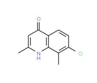 7-Chloro-2,8-dimethyl-4-quinolinol (CAS 21629-48-1) - chemical structure image