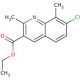 7-Chloro-2,8-dimethylquinoline-3-carboxylic acid ethyl ester (CAS 948290-28-6) - chemical structure image