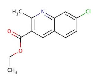 7-Chloro-2-methyl-quinoline-3-carboxylic acid ethyl ester (CAS 733719-74-9) - chemical structure image