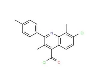 7-chloro-3,8-dimethyl-2-(4-methylphenyl)quinoline-4-carbonyl chloride - chemical structure image