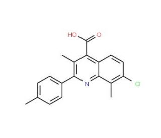 7-Chloro-3,8-dimethyl-2-(4-methylphenyl)quinoline-4-carboxylic acid - chemical structure image