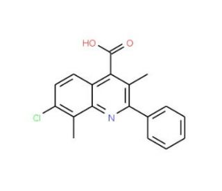 7-Chloro-3,8-dimethyl-2-phenylquinoline-4-carboxylic acid - chemical structure image