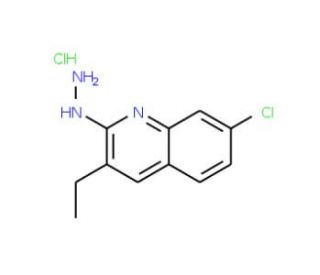 7-Chloro-3-ethyl-2-hydrazinoquinoline hydrochloride (CAS 1171088-98-4) - chemical structure image