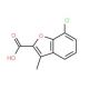 7-Chloro-3-methyl-benzofuran-2-carboxylic acid (CAS 32565-18-7) - chemical structure image