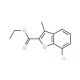 7-Chloro-3-methyl-benzofuran-2-carboxylic acid ethyl ester (CAS 32565-17-6) - chemical structure image