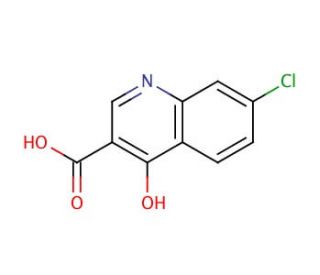 7-Chloro-4-hydroxy-3-quinolinecarboxylic acid (CAS 86-47-5) - chemical structure image