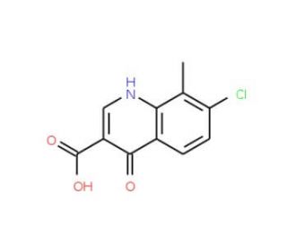 7-Chloro-4-hydroxy-8-methylquinoline-3-carboxylic acid (CAS 405923-50-4) - chemical structure image