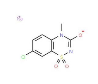 7-Chloro-4-methyl-2H-1,2,4-benzothiadiazin-3(4H)-one-1,1-dioxide sodium salt - chemical structure image