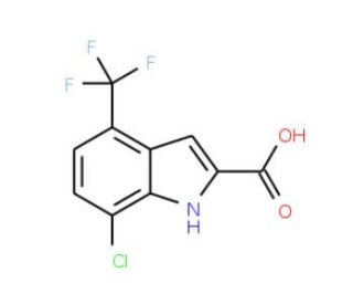 7-Chloro-4-(trifluoromethyl)-1H-indole-2-carboxylic acid - chemical structure image