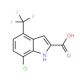 7-Chloro-4-(trifluoromethyl)-1H-indole-2-carboxylic acid - chemical structure image