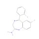 7-Chloro-5-(2-fluorophenyl)-2-methylamino-3H-1,4-benzodiazepine (CAS 59467-61-7) - chemical structure image