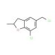 7-chloro-5-(chloromethyl)-2-methyl-2,3-dihydro-1-benzofuran - chemical structure image
