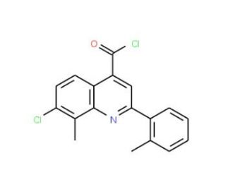 7-chloro-8-methyl-2-(2-methylphenyl)quinoline-4-carbonyl chloride - chemical structure image