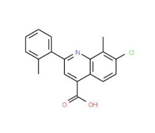 7-Chloro-8-methyl-2-(2-methylphenyl)quinoline-4-carboxylic acid - chemical structure image