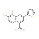 7-chloro-8-methyl-2-(2-thienyl)quinoline-4-carbonyl chloride - chemical structure image
