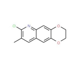 7-Chloro-8-methyl-2,3-dihydro-[1,4]dioxino[2,3-g]-quinoline - chemical structure image