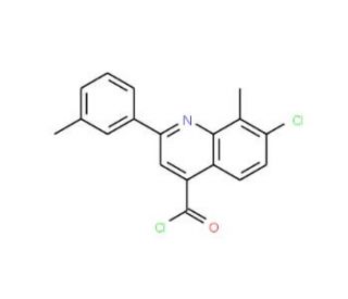 7-chloro-8-methyl-2-(3-methylphenyl)quinoline-4-carbonyl chloride - chemical structure image