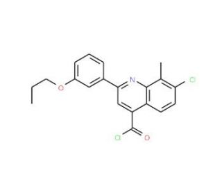 7-chloro-8-methyl-2-(3-propoxyphenyl)quinoline-4-carbonyl chloride - chemical structure image