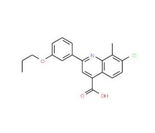 7-Chloro-8-methyl-2-(3-propoxyphenyl)quinoline-4-carboxylic acid - chemical structure image