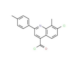 7-chloro-8-methyl-2-(4-methylphenyl)quinoline-4-carbonyl chloride - chemical structure image