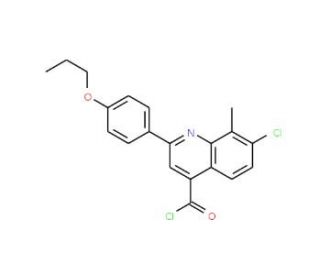 7-chloro-8-methyl-2-(4-propoxyphenyl)quinoline-4-carbonyl chloride - chemical structure image