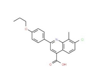 7-Chloro-8-methyl-2-(4-propoxyphenyl)quinoline-4-carboxylic acid - chemical structure image
