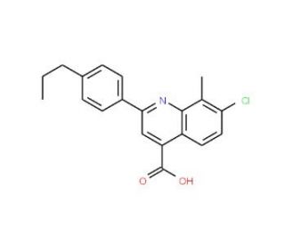 7-Chloro-8-methyl-2-(4-propylphenyl)quinoline-4-carboxylic acid - chemical structure image