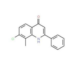 7-Chloro-8-methyl-2-phenyl-4-quinolinol (CAS 1070879-84-3) - chemical structure image