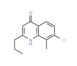 7-Chloro-8-methyl-2-propyl-4-quinolinol (CAS 1070880-13-5) - chemical structure image