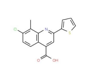 7-Chloro-8-methyl-2-thien-2-ylquinoline-4-carboxylic acid - chemical structure image