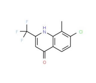 7-Chloro-8-methyl-2-(trifluoromethyl)quinolin-4-ol (CAS 59108-10-0) - chemical structure image