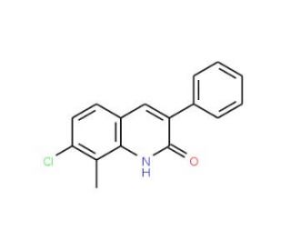 7-Chloro-8-methyl-3-phenyl-2-quinolinol (CAS 59412-07-6) - chemical structure image