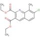 7-Chloro-8-methylquinoline-2,3-dicarboxylic acid diethyl ester (CAS 948290-46-8) - chemical structure image