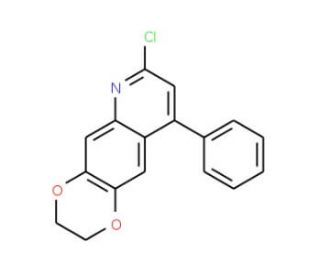 7-Chloro-9-phenyl-2,3-dihydro-[1,4]dioxino[2,3-g]quinoline - chemical structure image