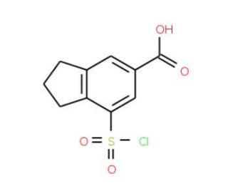7-(chlorosulfonyl)-2,3-dihydro-1H-indene-5-carboxylic acid - chemical structure image