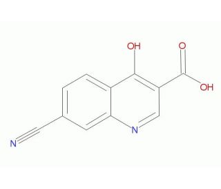 7-Cyano-4-hydroxy-3-quinolinecarboxylic acid (CAS 118078-26-5) - chemical structure image