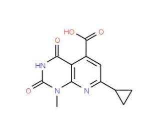 7-cyclopropyl-1-methyl-2,4-dioxo-1,2,3,4-tetrahydropyrido[2,3-d]pyrimidine-5-carboxylic acid - chemical structure image