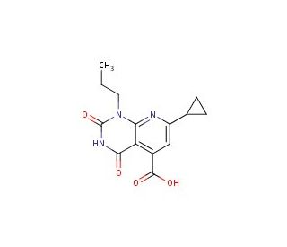 7-cyclopropyl-2,4-dioxo-1-propyl-1,2,3,4-tetrahydropyrido[2,3-d]pyrimidine-5-carboxylic acid - chemical structure image